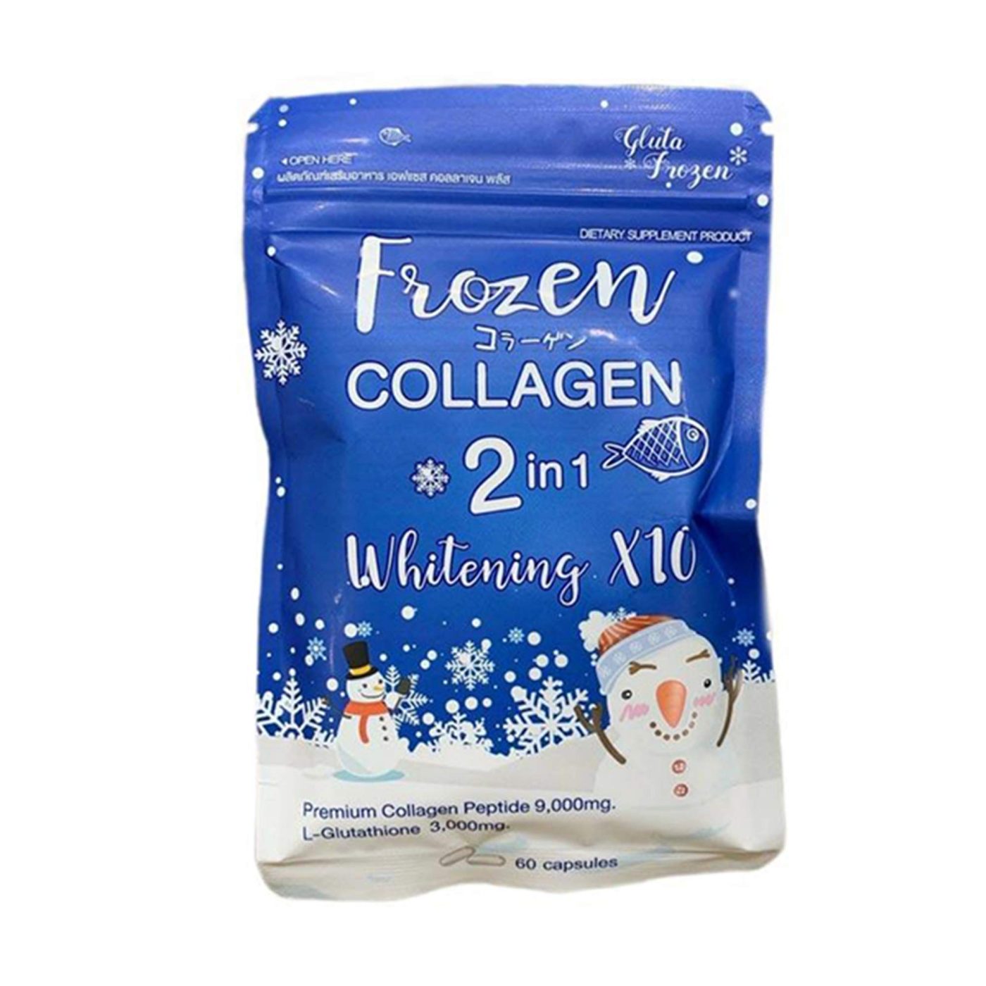 Gluta Frozen Collagen Whitening 2 in 1 Capsules - Made in Thailand - 60 Capsules